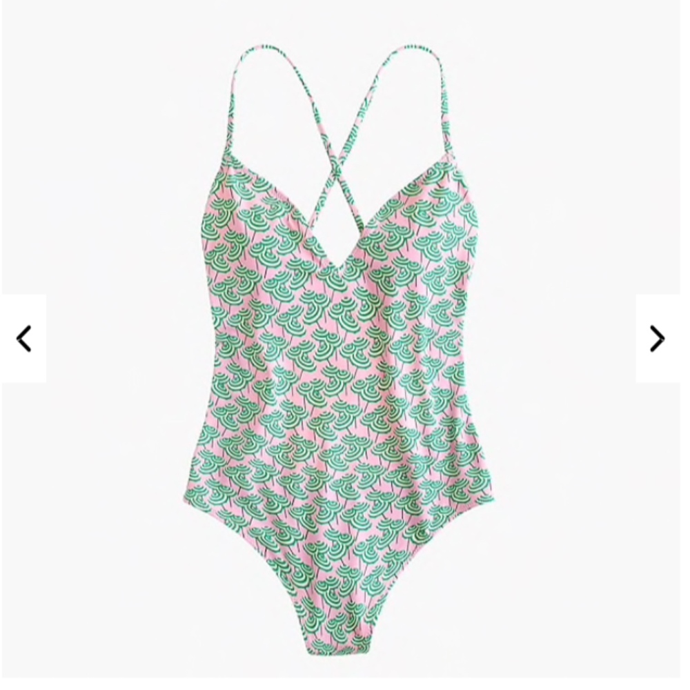 J.Crew Playa printed X-back one-piece swim Medium